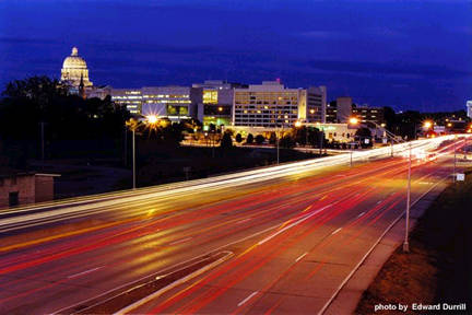 View of Mo. Capitol building from Ste. Mary's overpass