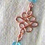 copper link and glass bead necklace